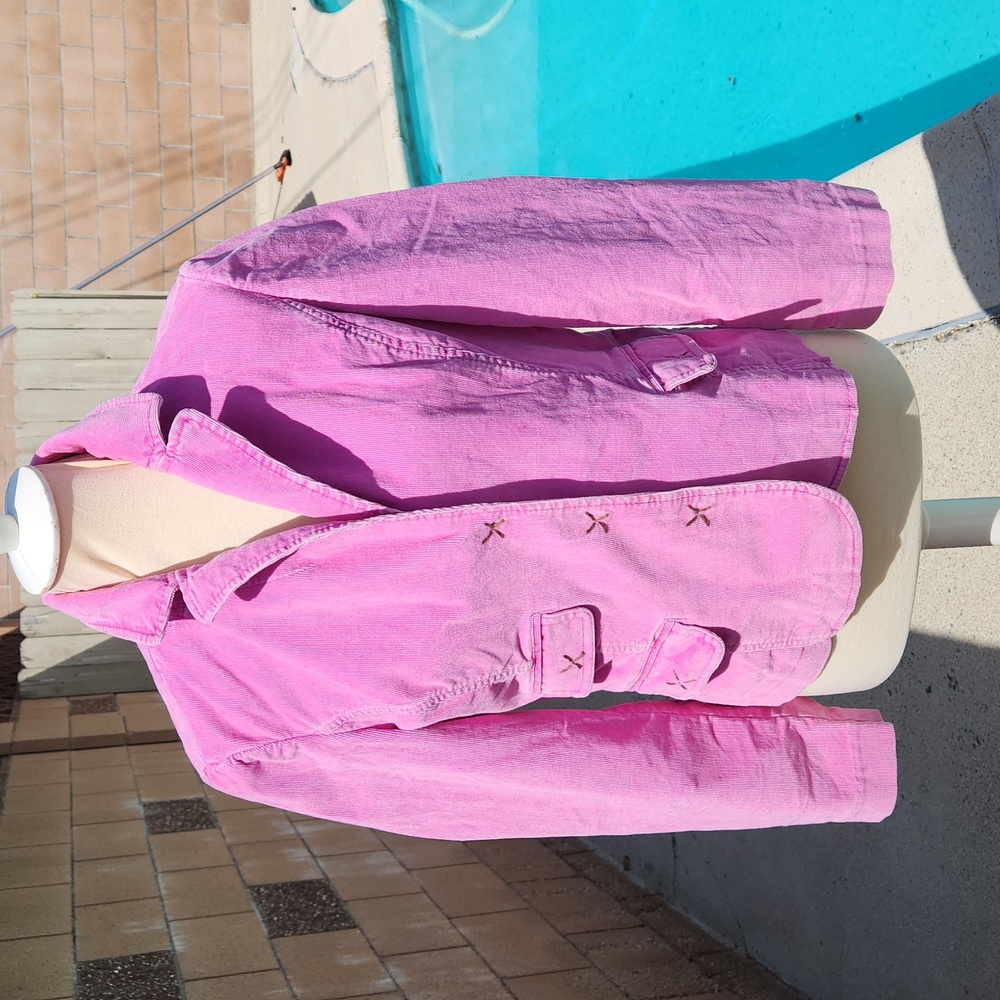 j.jill Pink Corduroy Spring Jacket - Size Small Petite - Picture 2 of 16